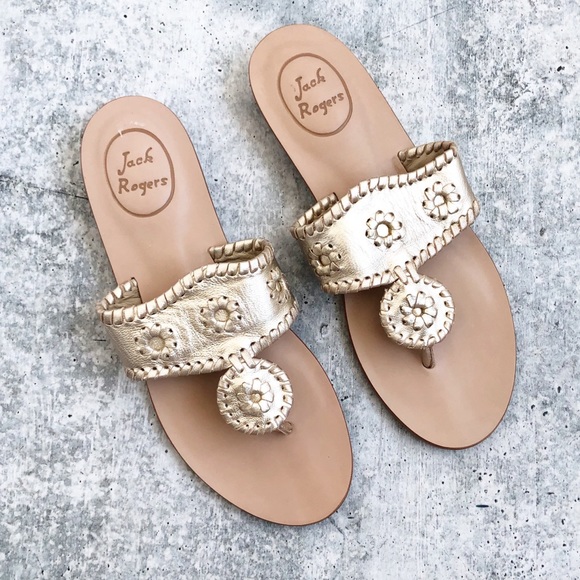 Jack Rogers Shoes - New Jack Rogers Gold Metallic Sandals